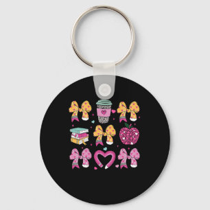 Teacher Happy Valentine Day Coquette Pencil Coffee Key Ring