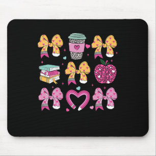 Teacher Happy Valentine Day Coquette Pencil Coffee Mouse Pad