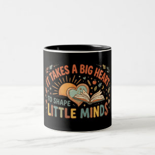 Teacher Heart Quote Two-Tone Coffee Mug