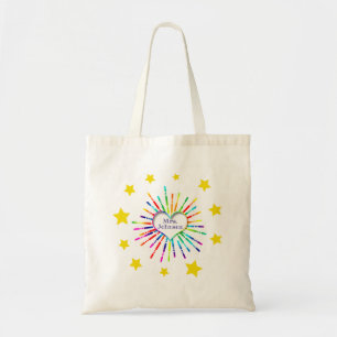 teacher heart star best teacher ever fashion tote bag