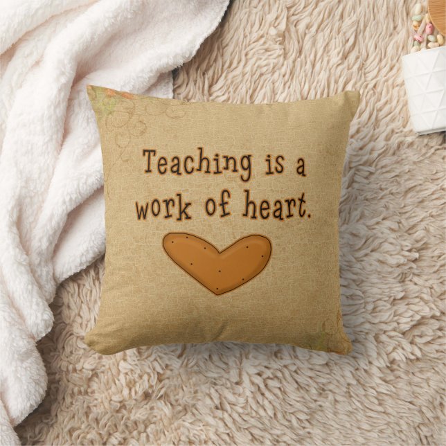 Teacher Heart Work Cushion (Blanket)