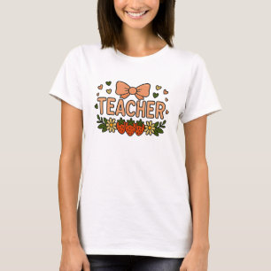 teacher hearts strawberry daisy T-Shirt