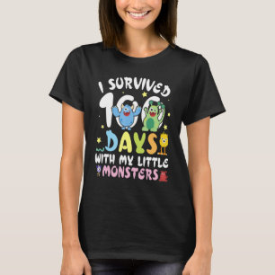 Teacher I Survived 100 Days With My Little Monster T-Shirt