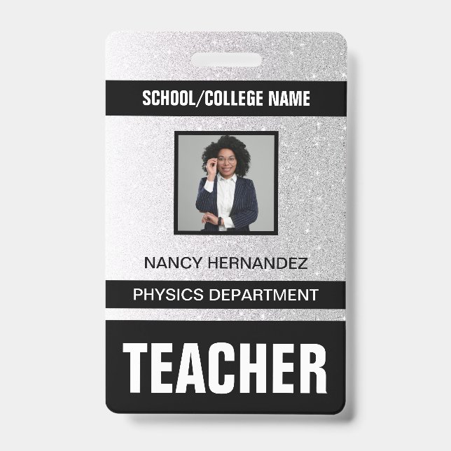 Teacher ID Card Badge (Front)