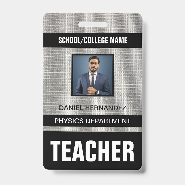 Teacher ID Card Badge (Front)