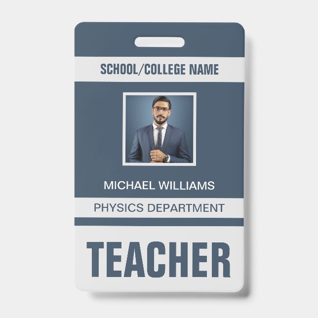 Teacher ID Card Badge (Front)