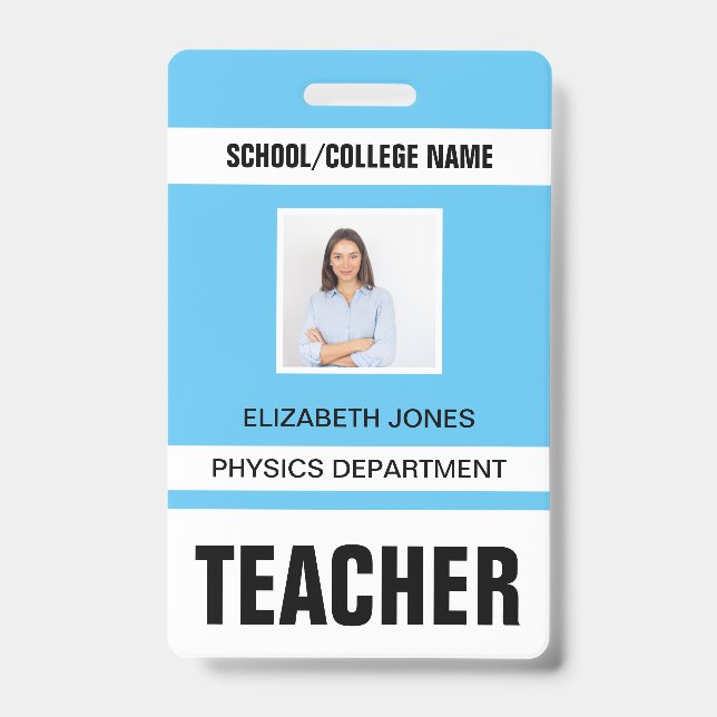 Teacher ID Card Badge (Front)