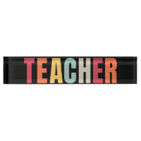 TEACHER in colourful lettering