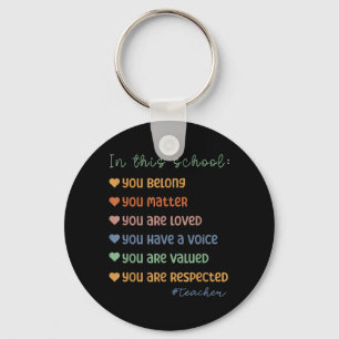 Teacher In This School Belong Loved Key Ring
