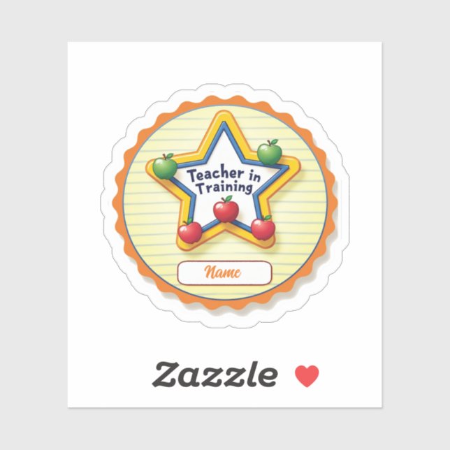 Teacher in Training Badge – Custom Name (Sheet)