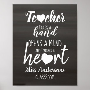 Teacher Inspirational Personalised Quotes Poster