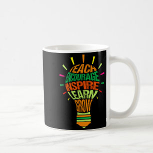 Teacher Insrational Definition Colorful Lightbulb  Coffee Mug