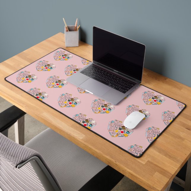 Teacher Instructor Professor Tool Heart Desk Mat (Office 2)
