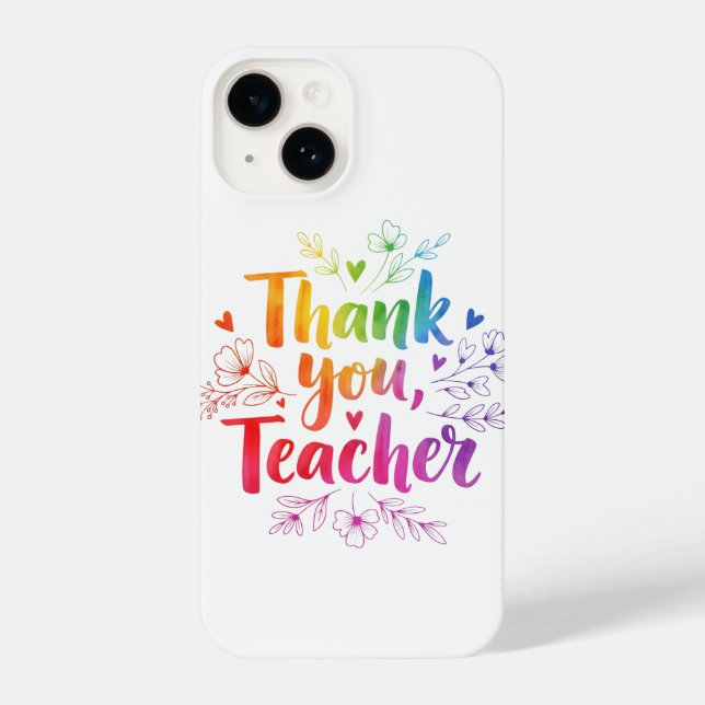 Teacher iPhone Case – Thank You, Teacher!  (Back)