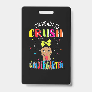 Teacher Is Ready To Crush Kindergarten ID Badge