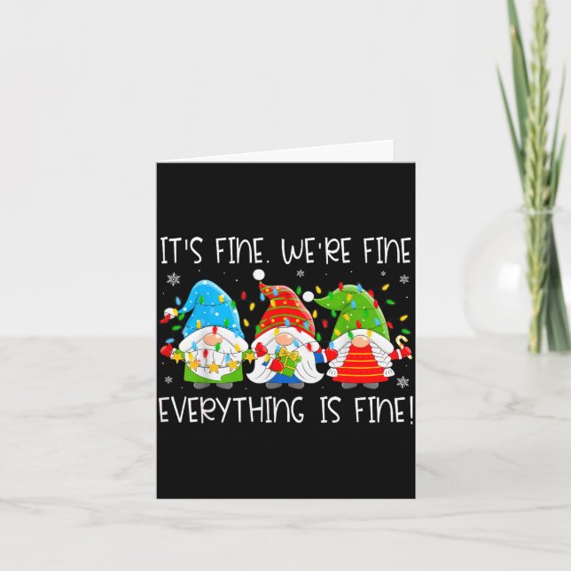 Teacher It's Fine We're Fine Everything Is Fine Gn Card (Front)