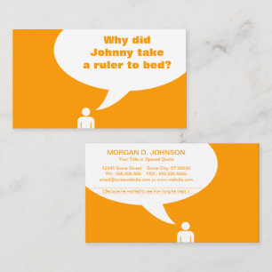 teacher / johnny joke (colour customisable) business card