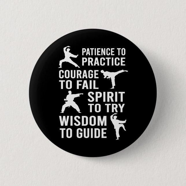 Teacher Karate Student Trainee Practice Karate Tra 6 Cm Round Badge (Front)