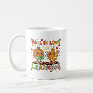 Teacher Kids Retro Fall In Love With Learning  Coffee Mug