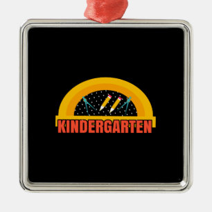 Teacher Kindergarten Metal Ornament