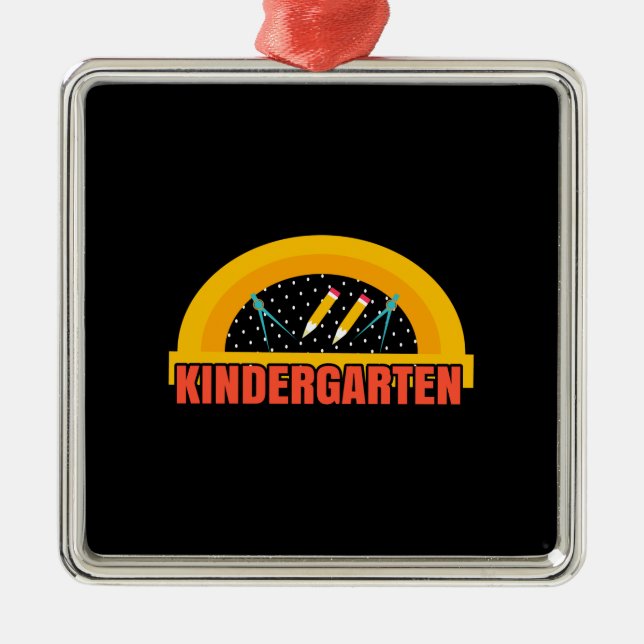 Teacher Kindergarten Metal Ornament (Front)