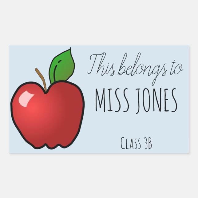 Teacher Label Stickers (Front)