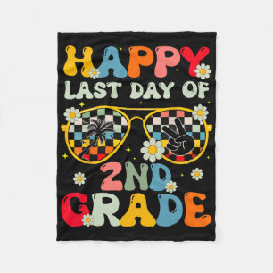 Teacher Last Day Of School 2nd Grade Kids Boys Gir Fleece Blanket