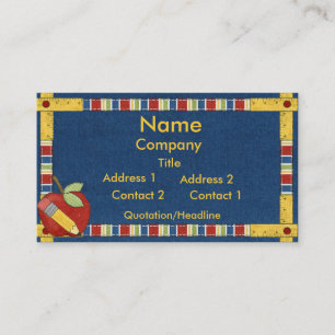 Teacher learning business card