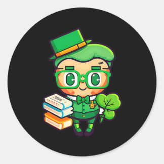 Teacher Leprechaun St Patricks Day Teacher T Shirt Classic Round Sticker