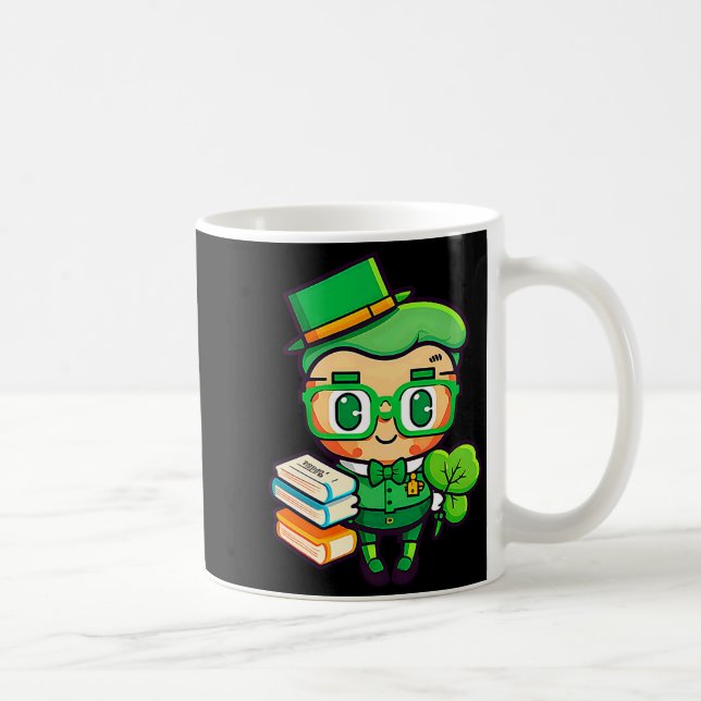 Teacher Leprechaun St Patricks Day Teacher T Shirt Coffee Mug (Right)