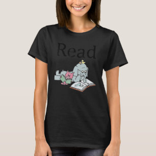 Teacher Library Read Book Club Piggie Elephant Pig T-Shirt