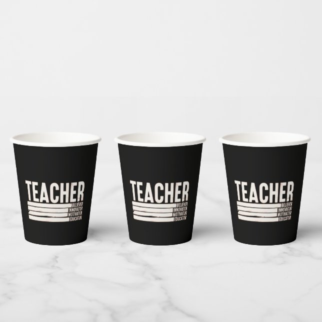 Teacher Life Back to School  Paper Cups (Multi)