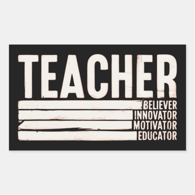 Teacher Life Back to School  Rectangular Sticker (Front)