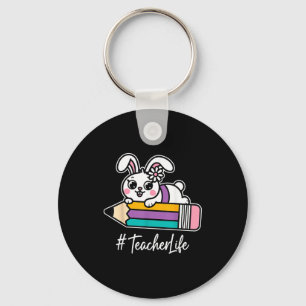 Teacher Life Easter Bunny Special Education Sped Key Ring