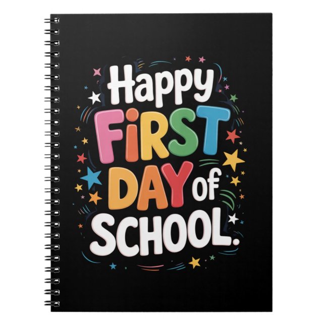 Teacher Life Gift Happy First Day Of School  Notebook (Front)
