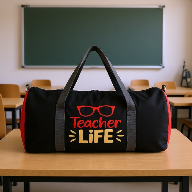 Teacher Life Glasses Duffle Bag (Creator Uploaded)