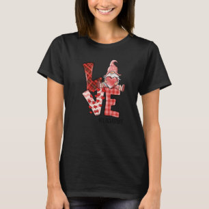 Teacher Life Love Gnome Cute Valentine's Day Teach T-Shirt