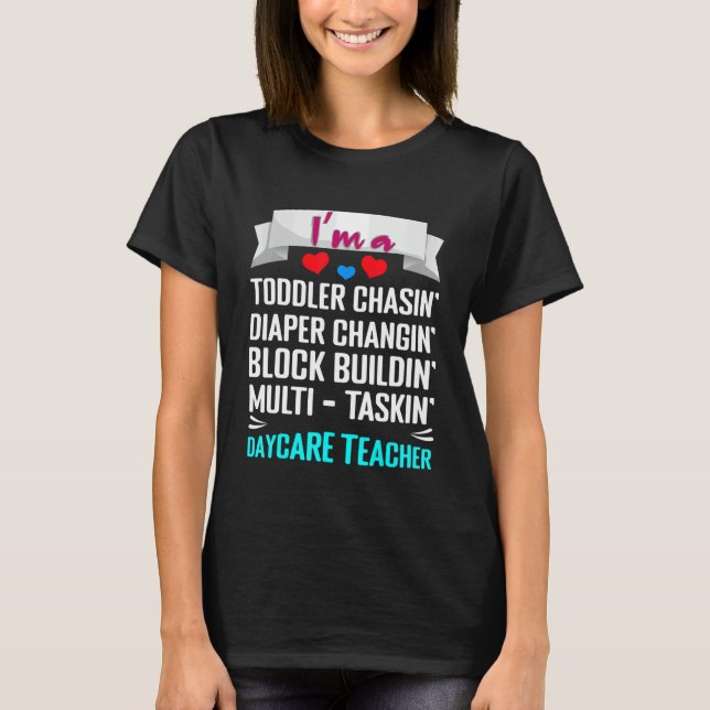 Teacher Life School Teacher Instructor Daycare T-Shirt (Front)