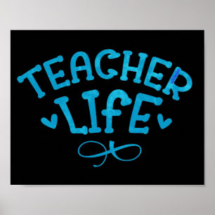 TEACHER LIFE typographic                           Poster