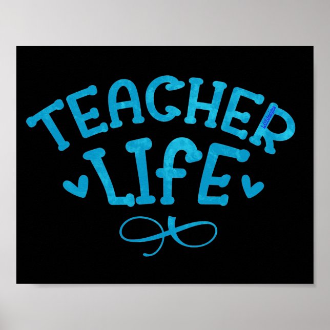 TEACHER LIFE typographic                           Poster (Front)