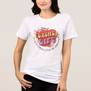 Teacher Life – Wake, Teach, Inspire Tri-Blend Shirt
