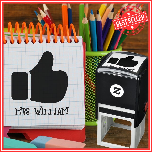 Teacher Like Thumb Up Praise Grading Encouragement Self-inking Stamp (Creator Uploaded)