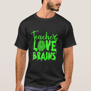 Teacher Love Brains Lazy Halloween Costume Funny Z T-Shirt