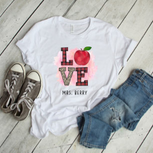 Teacher Love Red Apple T-Shirt