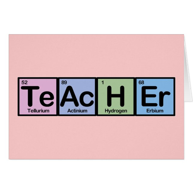 Teacher made of Elements (Front Horizontal)