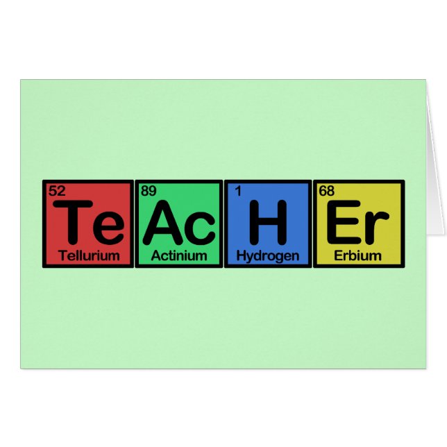 Teacher made of Elements colours (Front Horizontal)