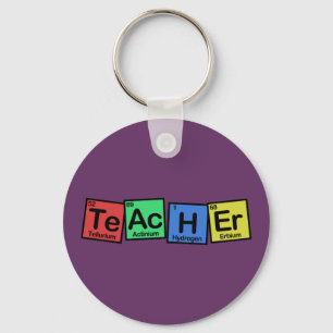 Teacher made of Elements whimsical Key Ring
