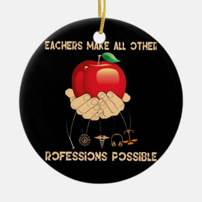 Teacher make all other  ceramic ornament (Front)
