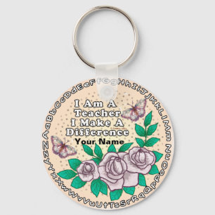 Teacher Makes Difference  keychain
