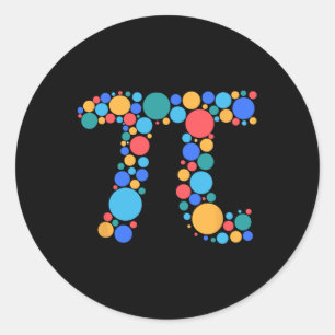 Teacher Math Pi Day Dot Day 2025 Classic Round Sticker